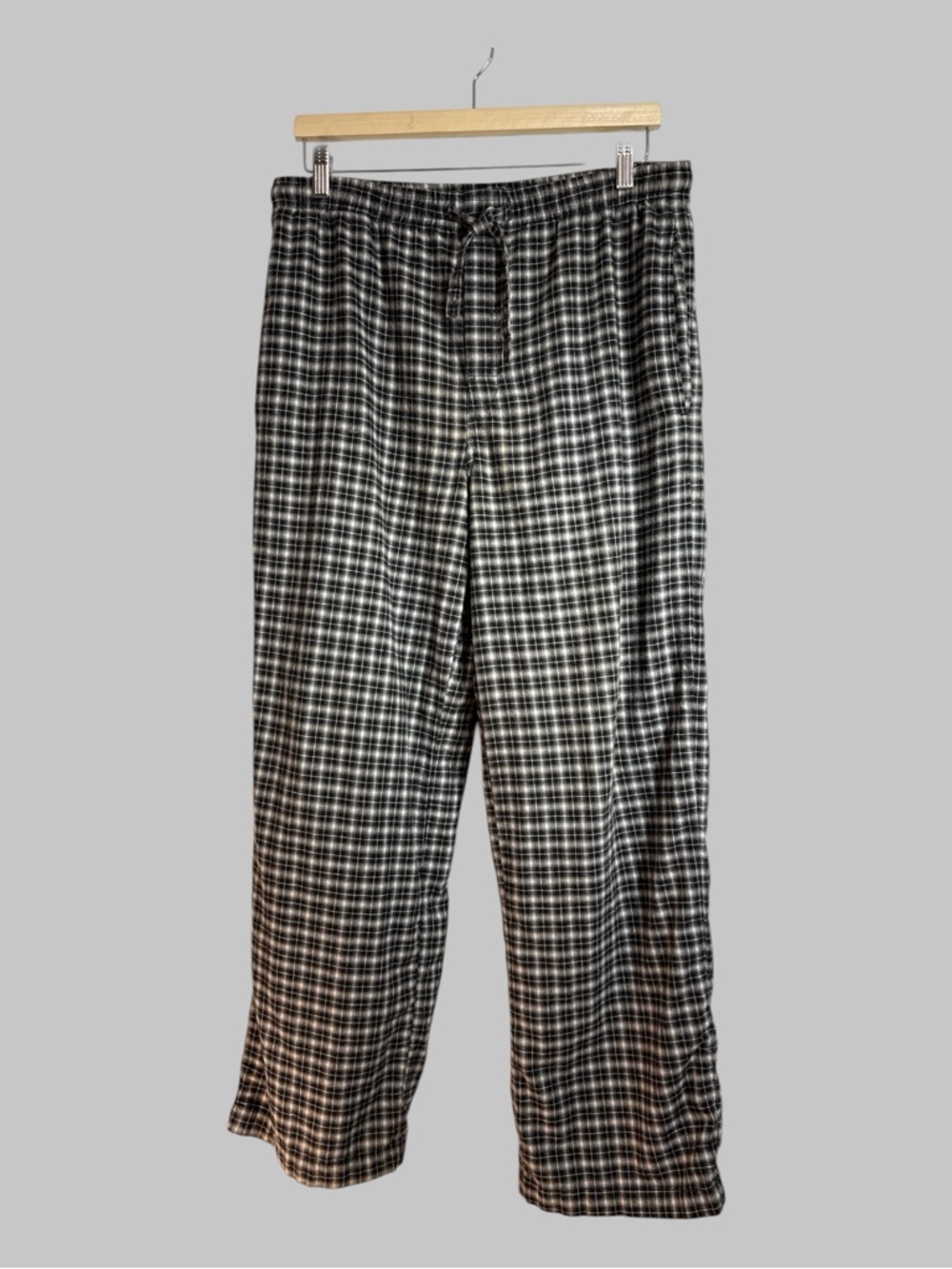 MERONA Men’s Lightweight Plain Black White Lounge PJ Bottoms 100% Cotton Small